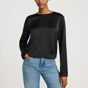 Express size XS black satin long sleeve